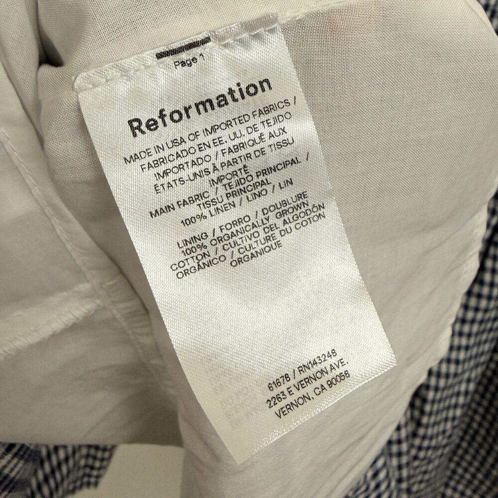 Reformation Black and White Gingham Mini Dress - Picture 10 of 11